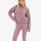 Mabel Knitted Polo - Dusty Pink