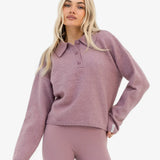 Mabel Knitted Polo - Dusty Pink