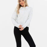 Mabel Knitted Polo - Marl White