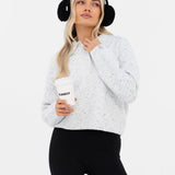 Mabel Knitted Polo - Marl White