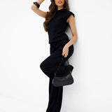 Mae Crochet Vest Top - Black