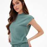 Mae Crochet Vest Top - Sage Green