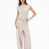 Mae Crochet Vest Top - Taupe