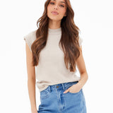 Mae Crochet Vest Top - Taupe