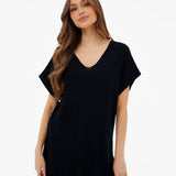 Mae Oversized Crochet Tank Top - Black