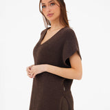 Mae Oversized Crochet Tank Top - Brown