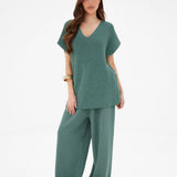 Mae Oversized Crochet Tank Top - Sage Green