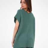 Mae Oversized Crochet Tank Top - Sage Green