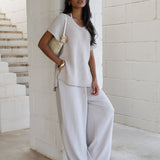 Mae Oversized Crochet Tank Top - Taupe