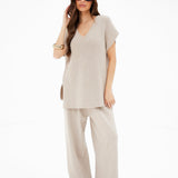 Mae Oversized Crochet Tank Top - Taupe