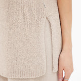 Mae Oversized Crochet Tank Top - Taupe