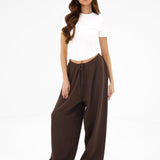 Mae Crochet Trousers - Brown