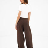 Mae Crochet Trousers - Brown