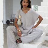 Mae Crochet Trousers - Taupe