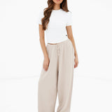 Mae Crochet Trousers - Taupe
