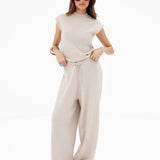Mae Crochet Trousers - Taupe