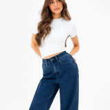 Blakely Wide Cut Jeans - Dark Blue Wash