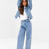 Blakely Wide Cut Jeans - Light Blue