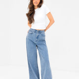 Blakely Wide Cut Jeans - Light Blue
