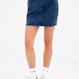 Blakely Denim Skirt - Dark Blue Wash