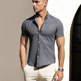 Conrad Short Sleeve Shirt - Charcoal