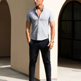 Conrad Short Sleeve Shirt - Pale Lilac