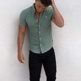 Hunter Short Sleeve Shirt - Mint Green