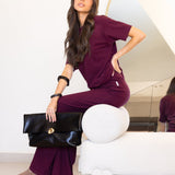 Nellie Oversized T-Shirt - Rich Burgundy
