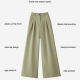 Ali Pleated Trousers - Warm Olive