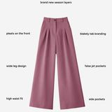 Ali Pleated Trousers - Dusty Rose