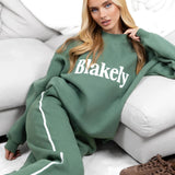 Jada Wide Leg Sweatpants - Vintage Green