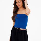 Lucia Bandeau Top - Dark Cobalt