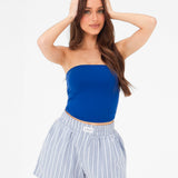 Lucia Bandeau Top - Dark Cobalt