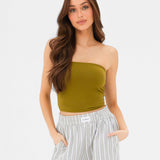 Lucia Bandeau Top - Deep Olive