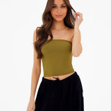 Lucia Bandeau Top - Deep Olive