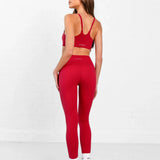SculptForm Sports Bra - Cherry Red