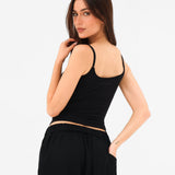 Solea Built-in-Bra Cami Top - Black
