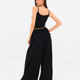 Solea Built-in-Bra Cami Top - Black