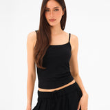 Solea Built-in-Bra Cami Top - Black