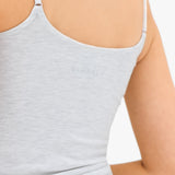 Solea Built-in-Bra Cami Top - Marl Grey