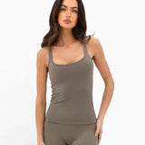 SculptForm Vest Top - Safari Green
