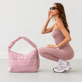 Quilted Puffer Bag - Dusty Pink