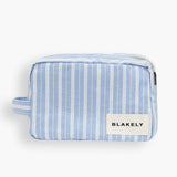 Elena Stripe Travel Bag - Light Blue
