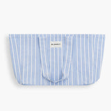 Elena Stripe Tote Bag - Light Blue