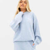 Oversized Knitted Jumper - Baby Blue