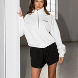 Addie 1/4 Zip Jumper - Marl White