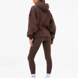 Varsity Oversized Hoodie - Dark Chocolate