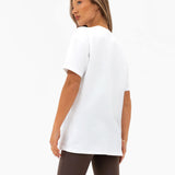 Varsity Oversized T-Shirt - White & Dark Chocolate