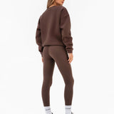 Varsity Oversized Jumper - Dark Chocolate