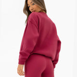 Varsity Oversized Jumper - Deep Pink